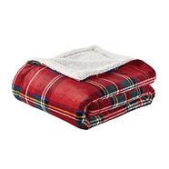 CANVAS Thoughtfully Sourced Red Flannel Throw Blanket
