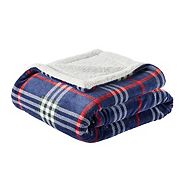 CANVAS Thoughtfully Sourced Blue Flannel Throw Blanket