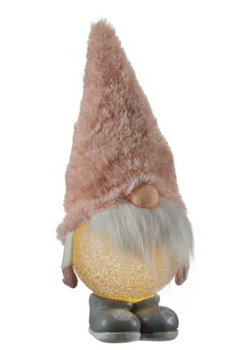 FOR LIVING Battery-Operated Gnome, Pink Product image