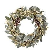 CANVAS Decorated Wreath with White Berry, 22-in