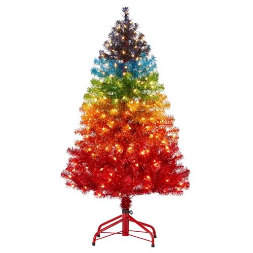 For Living Christmas Decoration Artificial Rainbow Tree, 3 1/2-in Product image