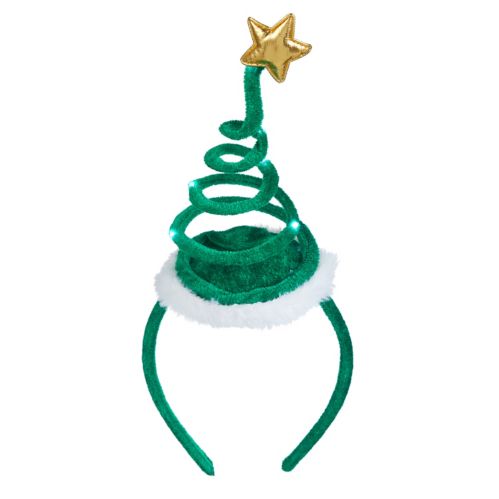 Light-Up Christmas Decoration Party Hat, Green, 10-in Product image