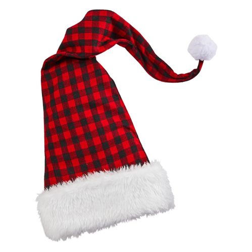 Christmas Decoration Santa Hat, Buffalo Check, 33-in Product image