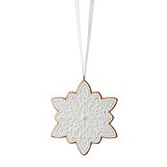CANVAS White Collection Gingerbread Snowflake Ornament