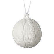 CANVAS White Collection, Knit Ceramic Ball Ornament