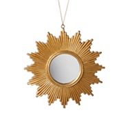 Décoration étoile à rayons avec petit miroir CANVAS Collection dorée