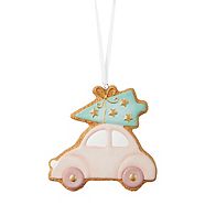 CANVAS Brights Collection Car with Tree Gingerbread Cookie Ornament