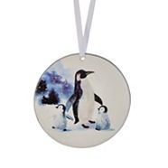 Décoration en disque pingouin CANVAS Collection Lumières nordiques