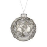 Boule décorative florale en verre mercure CANVAS Collection argentée | CANVASnull