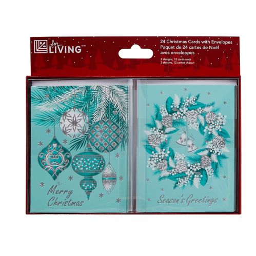 For Living Christmas Decoration Holiday Cards, English, 24-pc Product image
