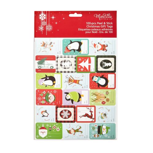 For Living Peel & Stick Christmas Decoration Holiday Gift Tags, Assorted, 100-pc Product image