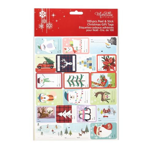 For Living Peel & Stick Christmas Decoration Holiday Gift Tags, 100-pc Product image