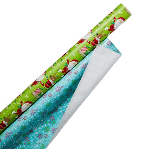 For Living Christmas Decoration Kids' Holiday Gift Wrap, 150-sq.ft., 2-pc Product image