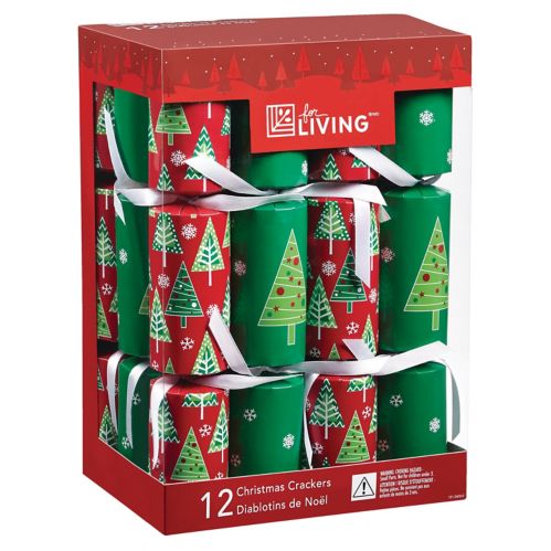 For Living Christmas Crackers, with Gifts, Red, 12-pk Product image