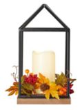 CANVAS Harvest Lantern with LED Lights for Fall & Halloween Home Decorations, Black, 12 1/2-in | CANVASnull