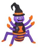 For Living Inflatable Happy Spider, LED Lights, Weather-Proof for Halloween, Purple, 4-ft | FOR LIVINGnull