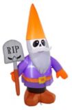 For Living Inflatable Gnome Skeleton, LED Light, Weather-Proof for Halloween, Purple, 4-ft | FOR LIVINGnull