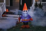 For Living Inflatable Gnome Skeleton, LED Light, Weather-Proof for Halloween, Purple, 4-ft | FOR LIVINGnull