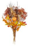 Mixed Dried Flowers Harvest Bouquet, Tabletop Fall & Halloween Decorations, Orange, 3-ft