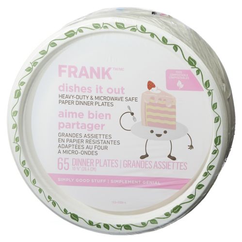 FRANK Heavy-Duty Paper Dinner Plates, 65-pk Product image