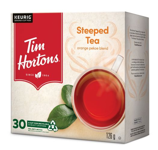 Keurig Tim Hortons Steeped Tea Orange Pekoe Blend K-Cup® Tea Pods, 126-g, 30-pk Product image