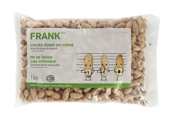 FRANK In-Shell Unsalted Roasted Peanuts, 1-kg Product image