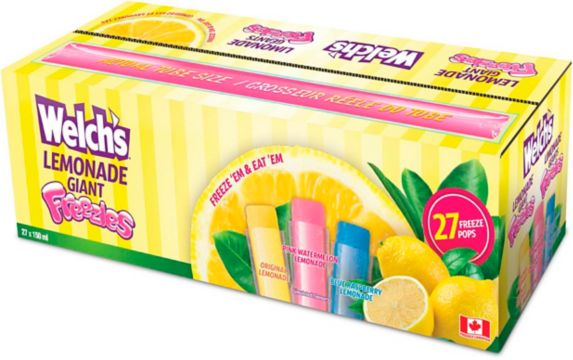 Welch's Giant Lemonade Freezies, 27 x 150-ml Product image