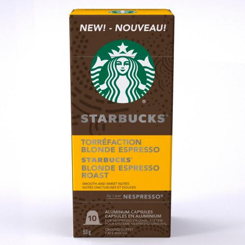 Nespresso Starbucks Blonde Espresso Roast Coffee Capsules, 53-g, 10-pk Product image