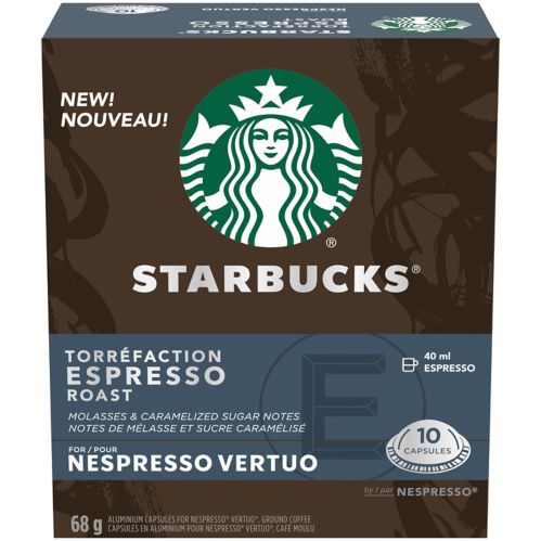 Nespresso Starbucks Vertuo Espresso Roast Coffee Capsules, 68-g, 10-pk Product image