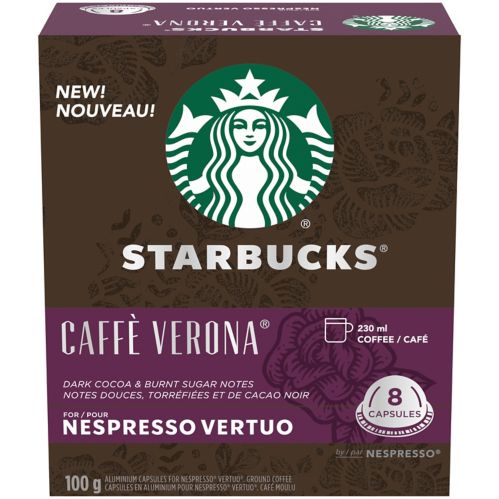 Nespresso Starbucks Caffe Verona Dark Roast Coffee Capsules, 100-g, 8-pk Product image