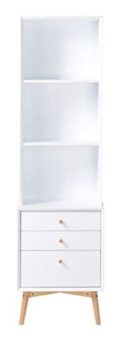 CANVAS Copenhagen 2-Tier 3-Drawer Bookcase For Storage & Display, White Product image