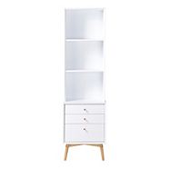 CANVAS Copenhagen 2-Tier 3-Drawer Bookcase For Storage & Display, White