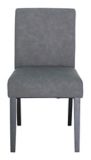 Chaise de salle à manger garniture en similicuir avec pattes en bois massif CANVAS, paq. 2, gris | CANVASnull