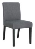 Chaise de salle à manger garniture en similicuir avec pattes en bois massif CANVAS, paq. 2, gris | CANVASnull