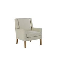CANVAS Millwood Upholstered Accent Chair With Solid Wood Frame & Legs, Beige