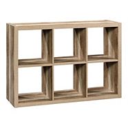 CANVAS Fraser 6-Cube Storage Organizer, Bookcase/Bookshelf, Light Oak Finish