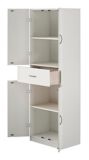 Sauder 4-Door 1-Drawer Storage/Pantry Cabinet With Adjustable Shelves ...