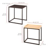 CANVAS Carbon Nesting Side Tables With Storage Tray (2-Piece Set), Black | CANVASnull