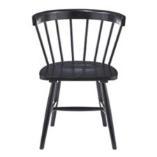 Canvas Windsor Solid Wood Spindle Back Dining Chairs 2 Piece Set Black Canadian Tire