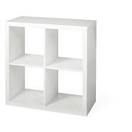 Meuble de rangement à 4 cubes CANVAS Invermere, bibliothèque, blanc