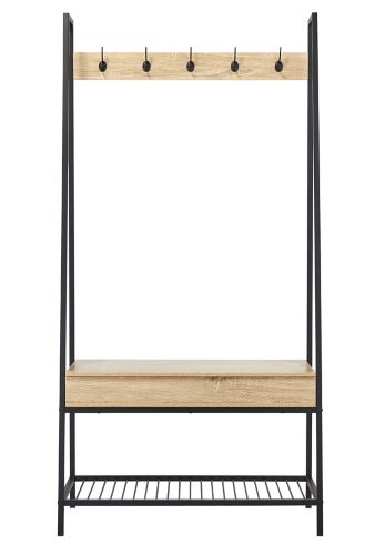 CANVAS Langham 5-Hook Entryway Coat Rack/Hall Tree With Storage Bench & Shoe Rack Product image