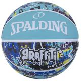 Spalding® NBA Graffiti Rubber Outdoor Basketball, Blue/Grey, Size 7 ...