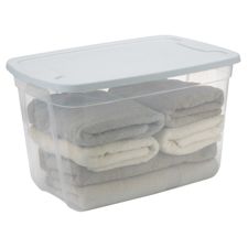 Stackable 72L Clear Tote Container Canadian Tire