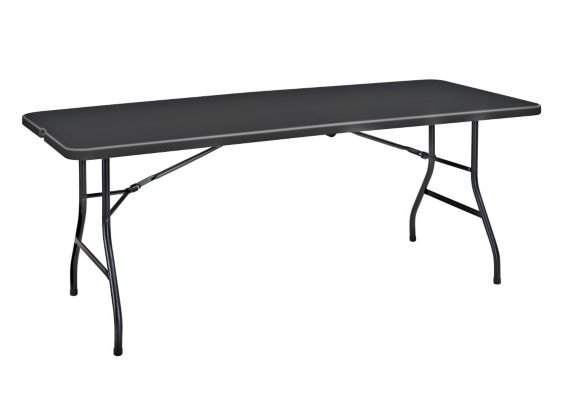 Table pliante en résine Likewise, noir, 6 pi Image de l’article