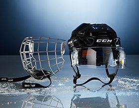 Casques, grilles et protège-visage de hockey