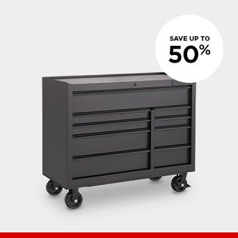 SAVE UP TO  50% Shop Garage Organization