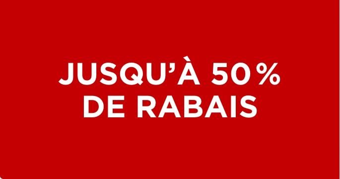 Jusqu&#39;à 50 % de rabais