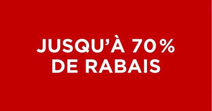 Jusqu&#39;à 70 % de rabais