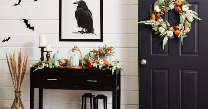 INDOOR HALLOWEEN DECOR Celebrate the spirit of Halloween indoors with creepy cob webs, hanging ghosts, pumpkins and fall harvest decor. SHOP NOW