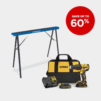 SAVE UP TO 60% Shop Tools &amp; Hardware